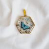 Hars Ketting Hanger voor Dames Handgemaakt Blauwe Vlinder
