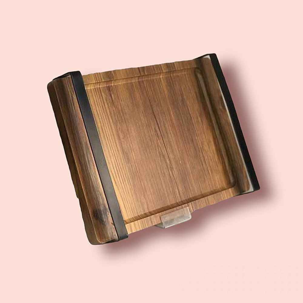 Modern houten dienblad Raika voor thee – Elegant rechthoekig dienblad