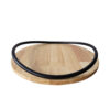 Modern rond houten dienblad - Dienblad voor thee of snacks