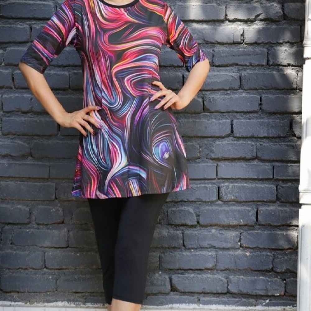 2-Delige Dames Korte Mouw Zwemkostuum Model Lara