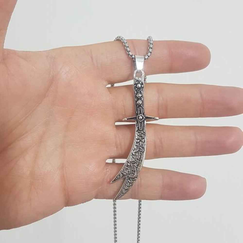 Zulfiqar Zwaard Ketting – Stalen Zwaardhanger
