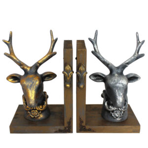 Gouden Boekensteun Sculptuur – Natuur & Dier Thema