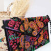Geborduurde Etnische Fluwelen Clutch Paisley