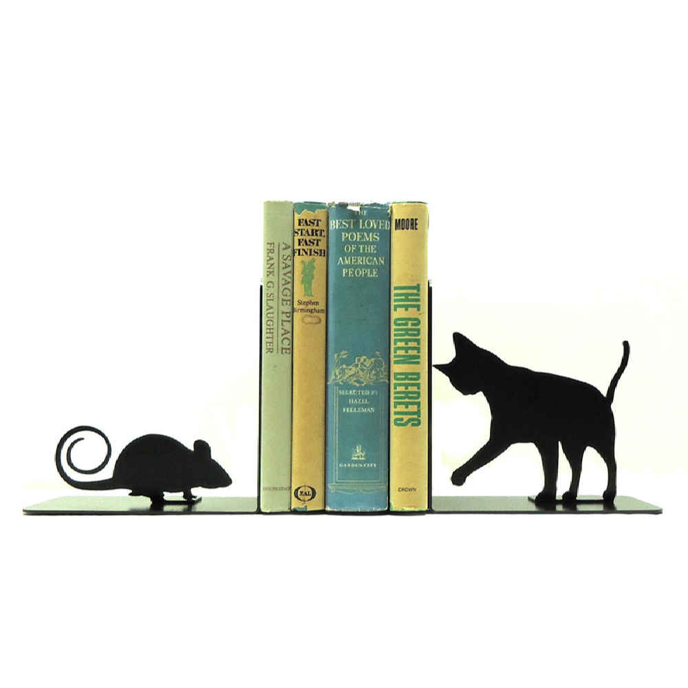 Katten-Thema Metaal Kunst Boekensteun