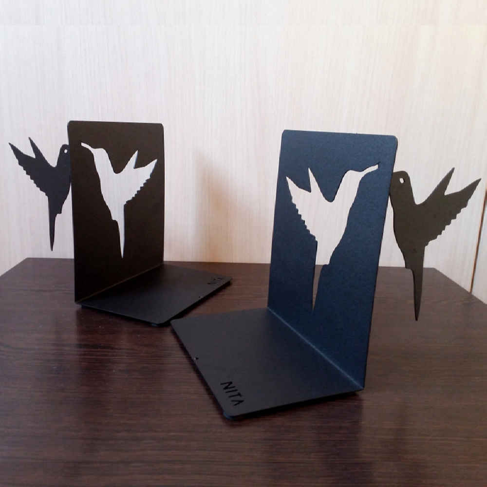 Vogel-Thema Metaal Kunst Boekensteun – Perfect voor Natuurliefhebbers