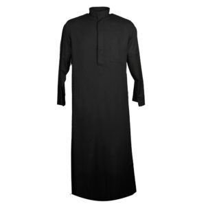 Zwarte Emirati-Stijl Dishdasha Thawb voor Mannen