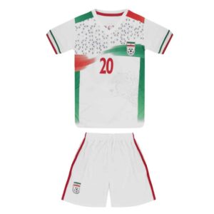 Jongens Sardar Azmoun Iran Nationaal Team Jersey Sportkleding Set – 2022