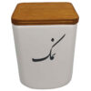 Keramische Pot voor de Keuken Versierd met Perzische Calligrafie Namak