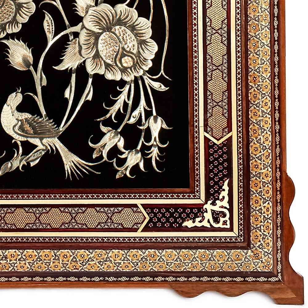 Handgemaakt Ingelijst Perzisch Gegraveerd Koperkunstwerk Mahya – Traditionele Wanddecoratie