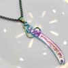 Zulfiqar Zwaard Ketting – Goudkleurige Stalen Schakelketting