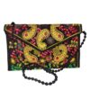 Geborduurde Etnische Fluwelen Clutch Paisley