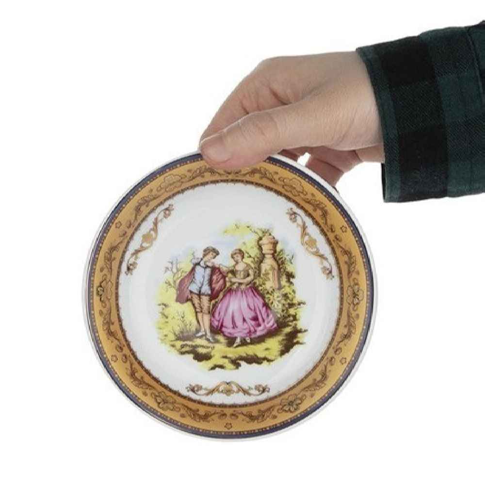 Perzische Theeschotel – Porselein met Victoria Ontwerp (Set van 6)