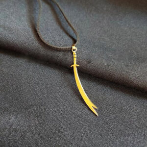 Zulfiqar Zwaard Ketting – Messing Goudkleurig