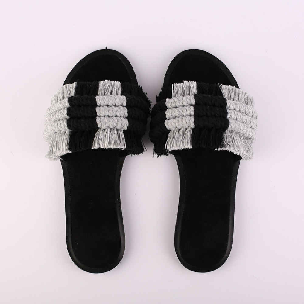 Handgemaakte Macramé Boho Sandalen Model Bahar