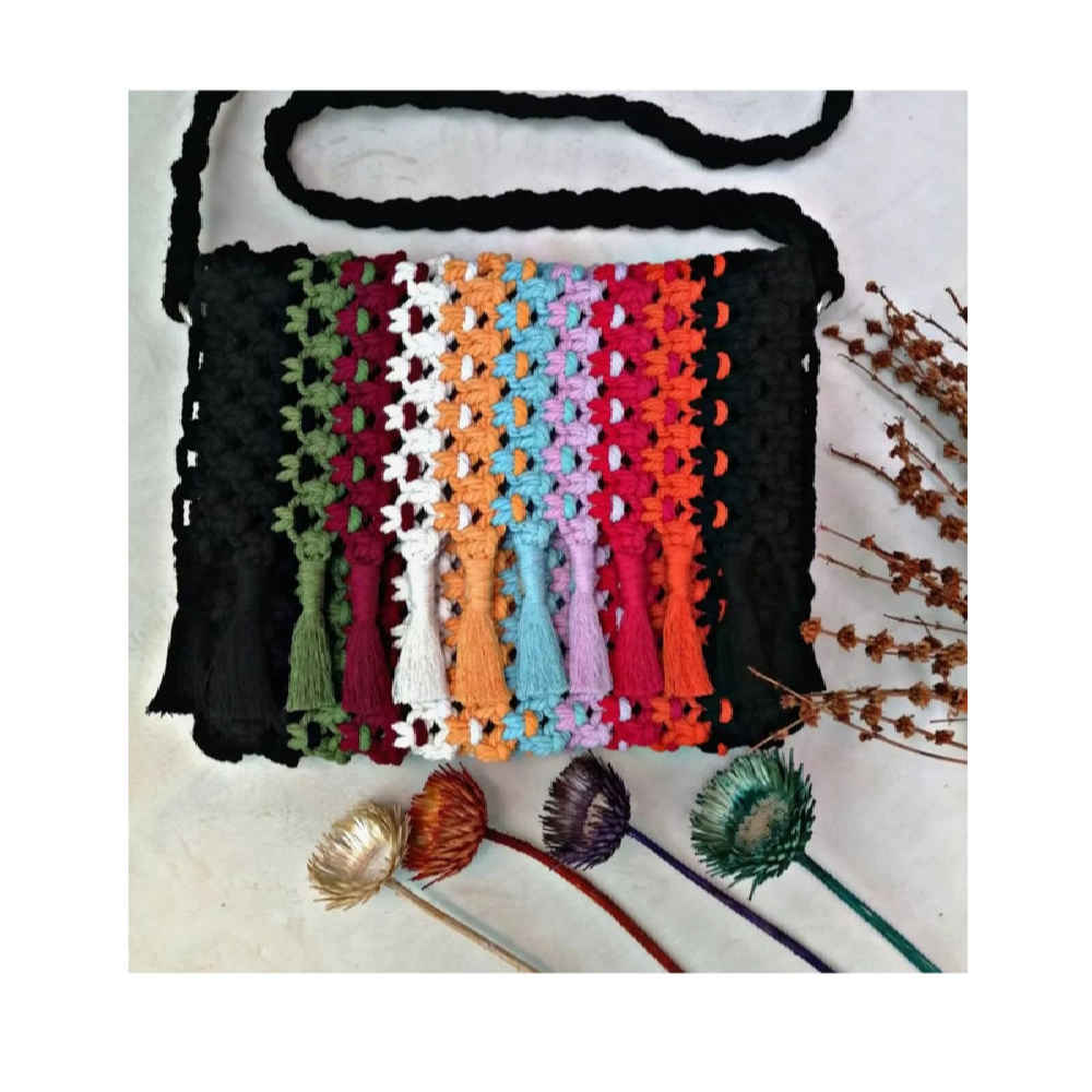 Macramé Schoudertas Crossbody Luxe Handgemaakt Negar