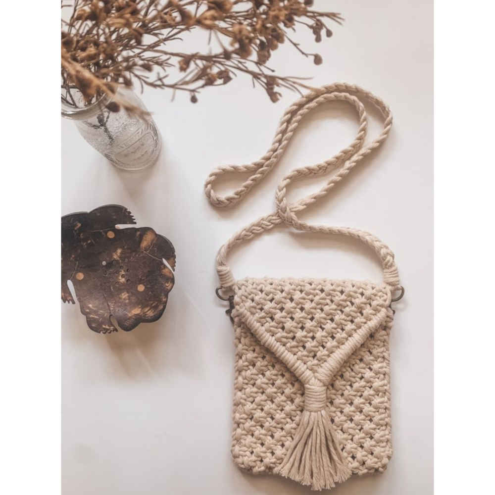 Macramé Schoudertas Crossbody Luxe Handgemaakt Rana