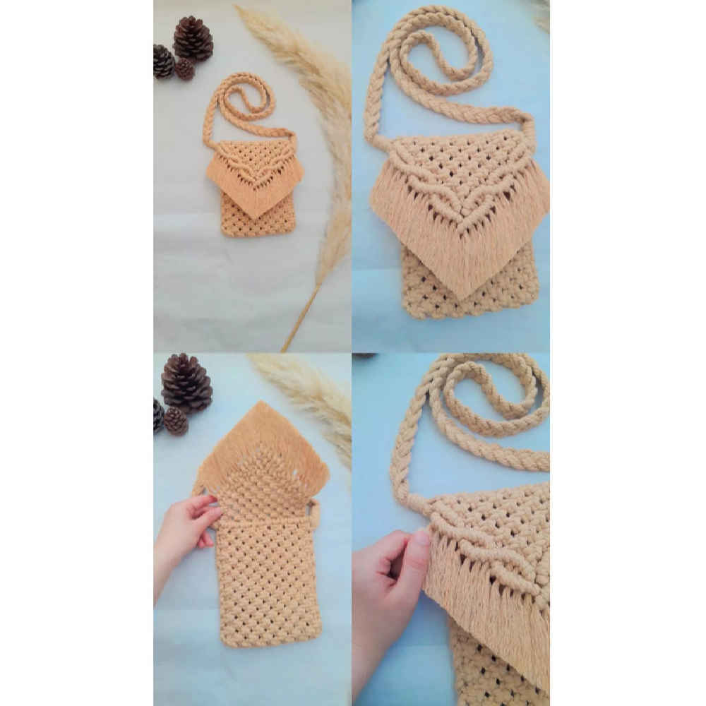 Macramé Schoudertas Crossbody Luxe Handgemaakt Sana