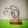 Metalen Minimalistisch Beeldhouwwerk Sculptuur Meisje
