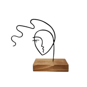 Metalen Minimalistisch Beeldhouwwerk Sculptuur Meisje