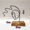 Metalen Minimalistisch Beeldhouwwerk Sculptuur Meisje