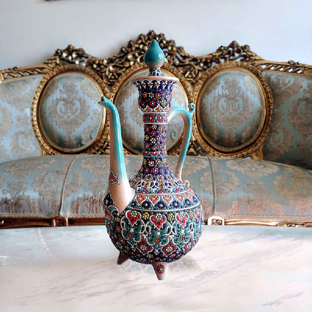 Perzische Rozenwater Sprenkelaar – Emaille Sahel Blauw Aardewerk