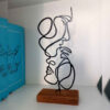 Minimalistische Kunstsculptuur Metaal Hamdam – Zwart