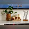 Minimalistische Kunstsculptuur Metaal Hamdam – Zwart