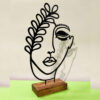 Metalen Minimalistisch Beeldhouwwerk Sculptuur Vrouw