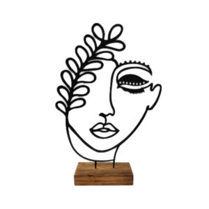 Metalen Minimalistisch Beeldhouwwerk Sculptuur Vrouw