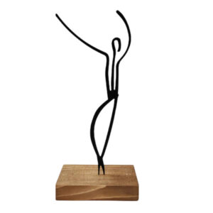 Metalen Minimalistisch Beeldhouwwerk Sculptuur Jongen