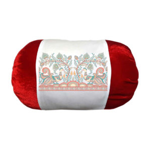 Fluwelen Rolkussen Peacock – Rood