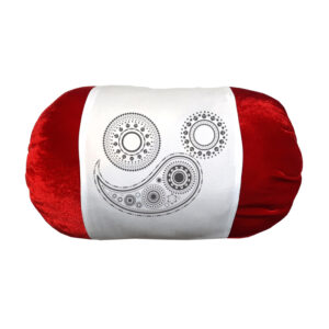 Fluwelen Rolkussen Mana – Rood Paisley