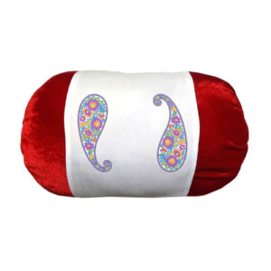 Fluwelen Rolkussen Fama – Rood Paisley