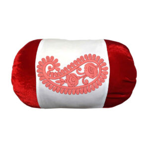 Fluwelen Rolkussen Lana – Rood Paisley