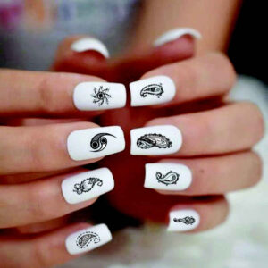 Perzische Zelfklevende Paisley Nagelstickers