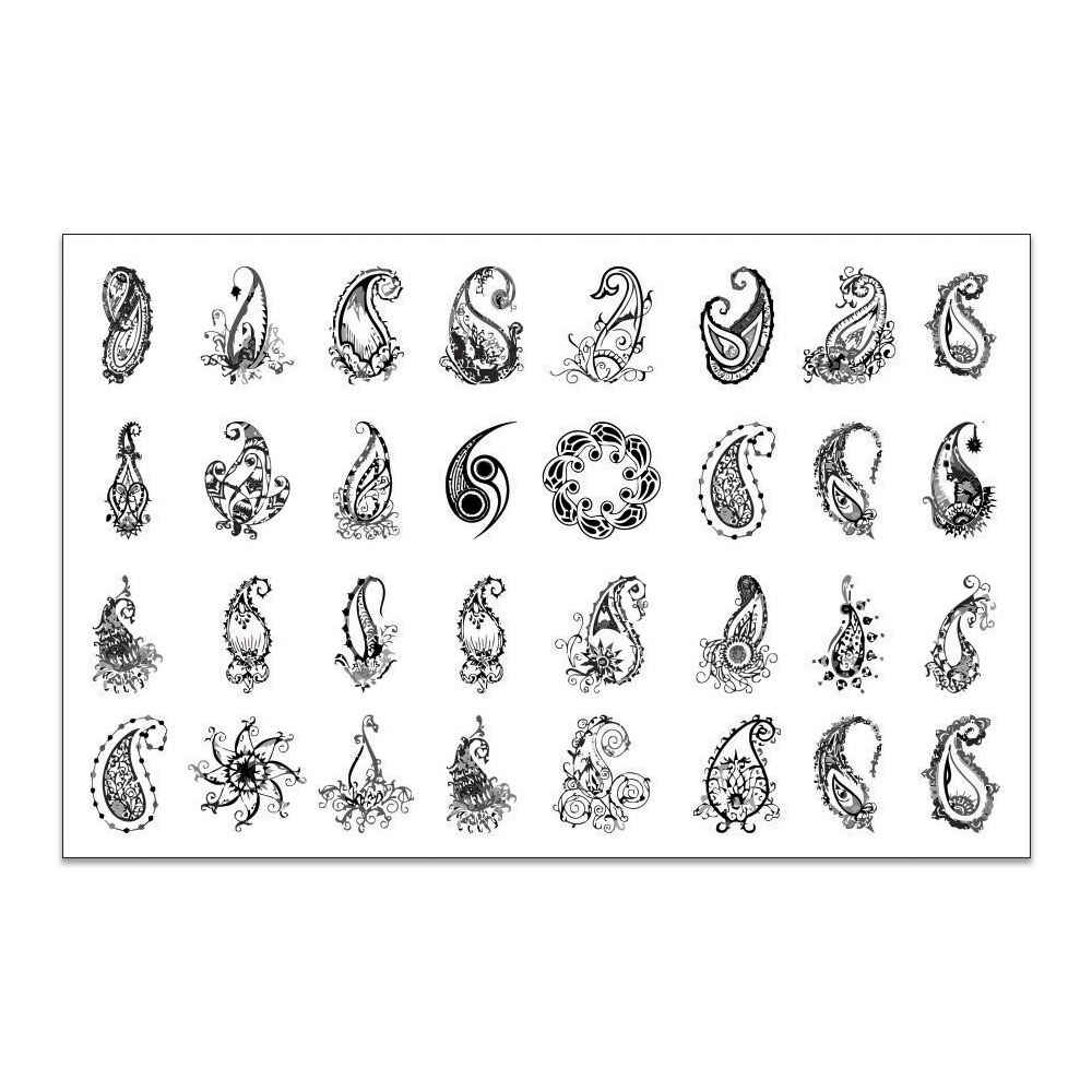 Perzische Zelfklevende Paisley Nagelstickers