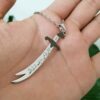 Zulfiqar Zwaard Ketting – Stalen Imam Ali Hanger