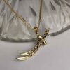 Zulfiqar Zwaard Ketting – Goudkleurige Metalen Hanger