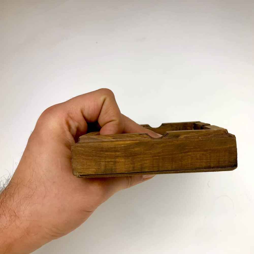 Perzische Houten Asbak – Traditionele Tegel Sonati