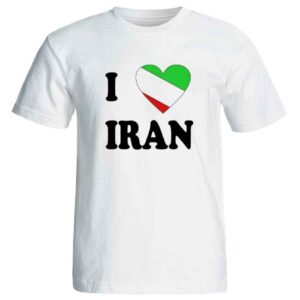 Iran Trots T-shirt Model I Love Iran – Wit
