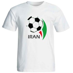 Iran Voetbalfan T-shirt Model Ball – Wit