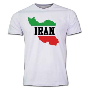 Iran Trots T-shirt Model Kaart – Wit