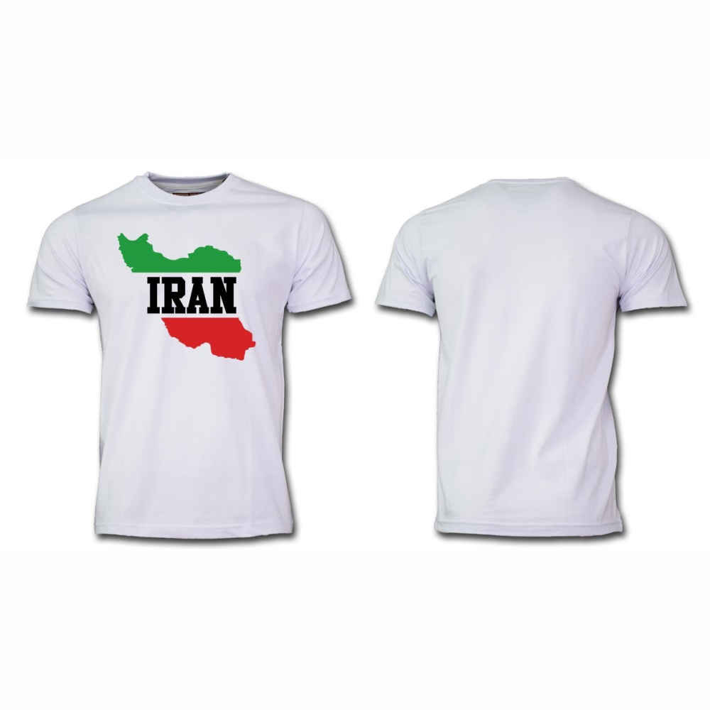 Iran Trots T-shirt Model Kaart – Wit