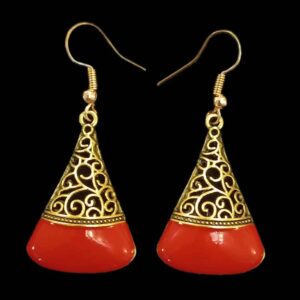 Hangende Metalen Oorbellen met Traditionele Stijl Farnoosh