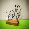 Metalen Minimalistisch Beeldhouwwerk Sculptuur Paard