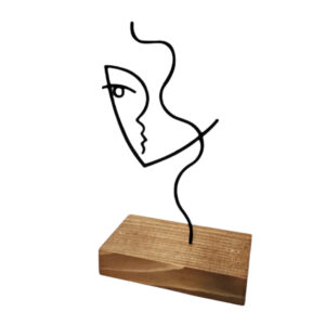 Metalen Minimalistisch Beeldhouwwerk Sculptuur Mooi Meisje
