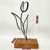 Metalen Minimalistisch Beeldhouwwerk Sculptuur Tulp Bloem