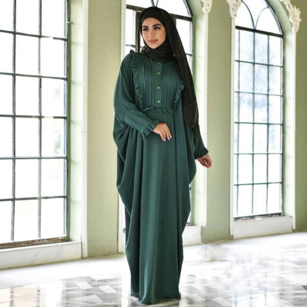 Traditionele Vlinder Abaya voor Dames – Zachte Katoenen Stof