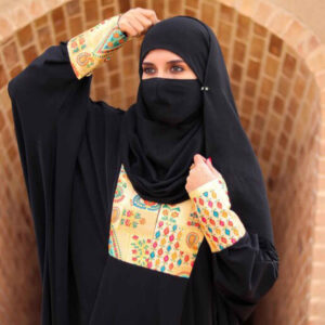 Traditionele Vlinder Abaya voor Moslimvrouwen – Zachte Kreukstof