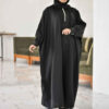 Stijlvolle Abaya voor Moslimvrouwen met Zachte Kreukstof
